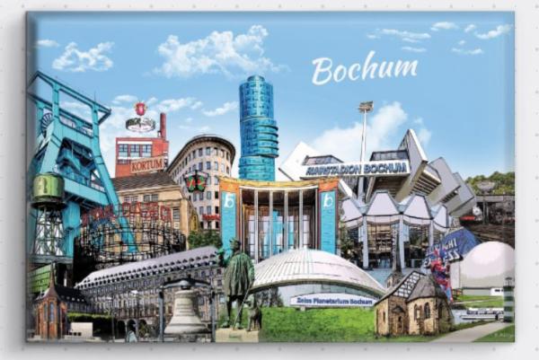 Magnet Stadtcollage Bochum Blue Sky